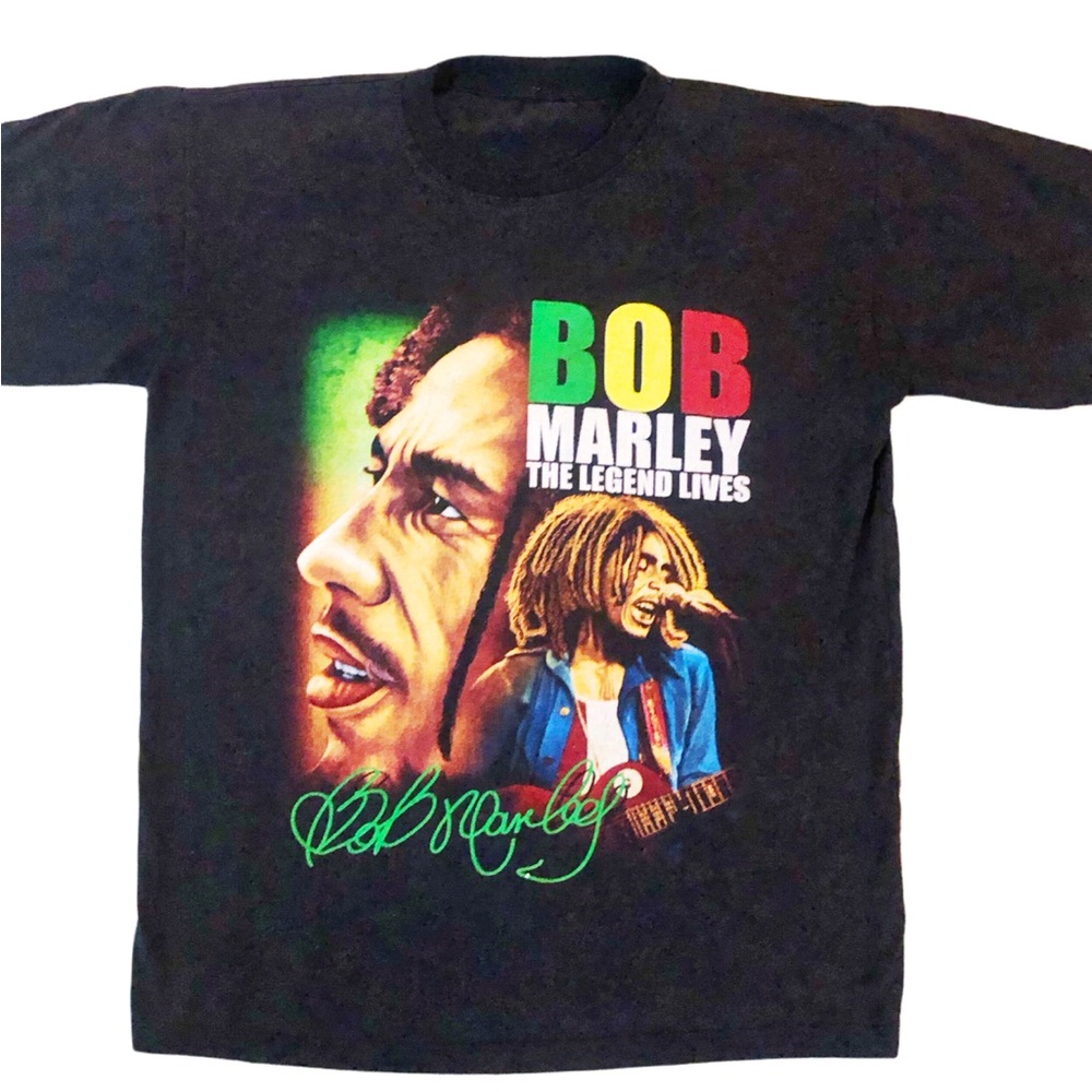 Bob Marley Collectable Black Cotton Short Sleeve Tee Sz XL